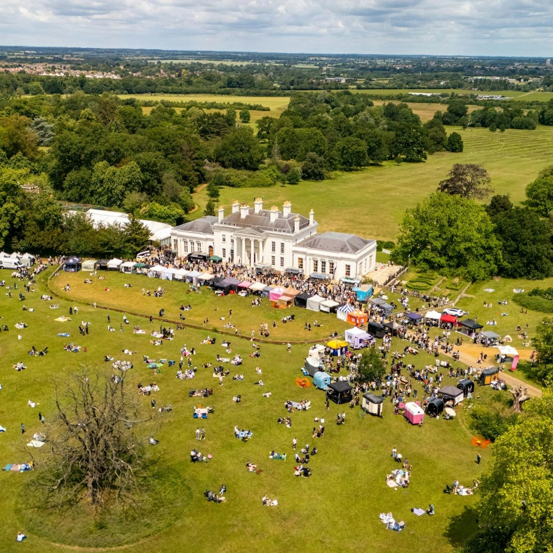 Hylands House with with an Open Estate Day taking place